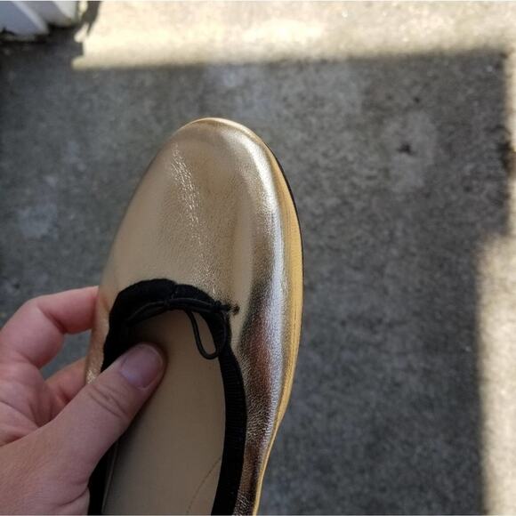 J Crew Evie Metallic Gold Ballerina Flats - Picture 11 of 11